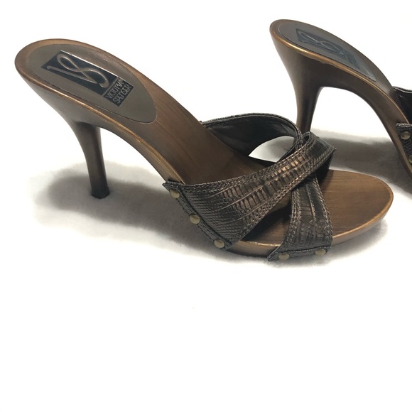 Victoria Spencer 8.5 Slither Snakeskin Heel Brown - Picture 8 of 16